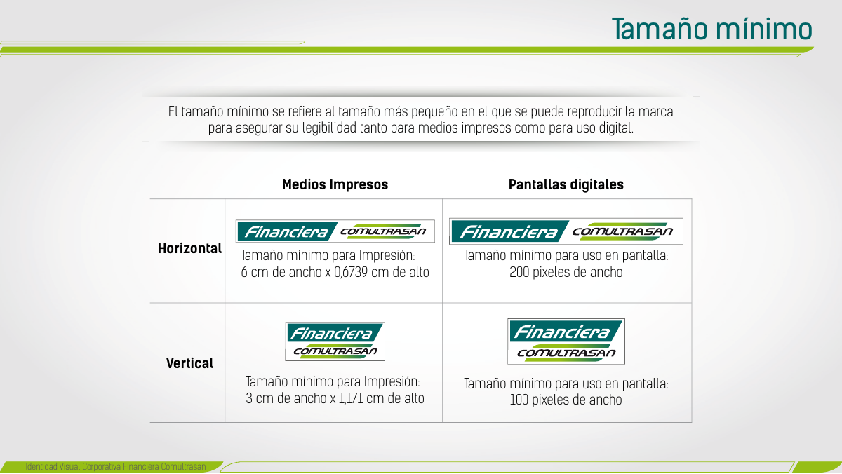 Tamaño mínimo